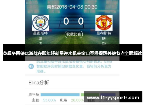 英超争四德比激战在即年轻新星迎来机会窗口赛程提醒关键节点全面解读